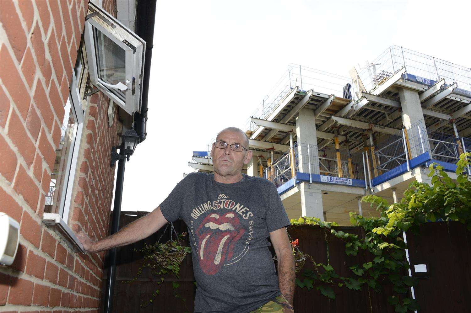 Residents in the Ashdown Court flats will be able to see right into Mr Boylan's bedroom