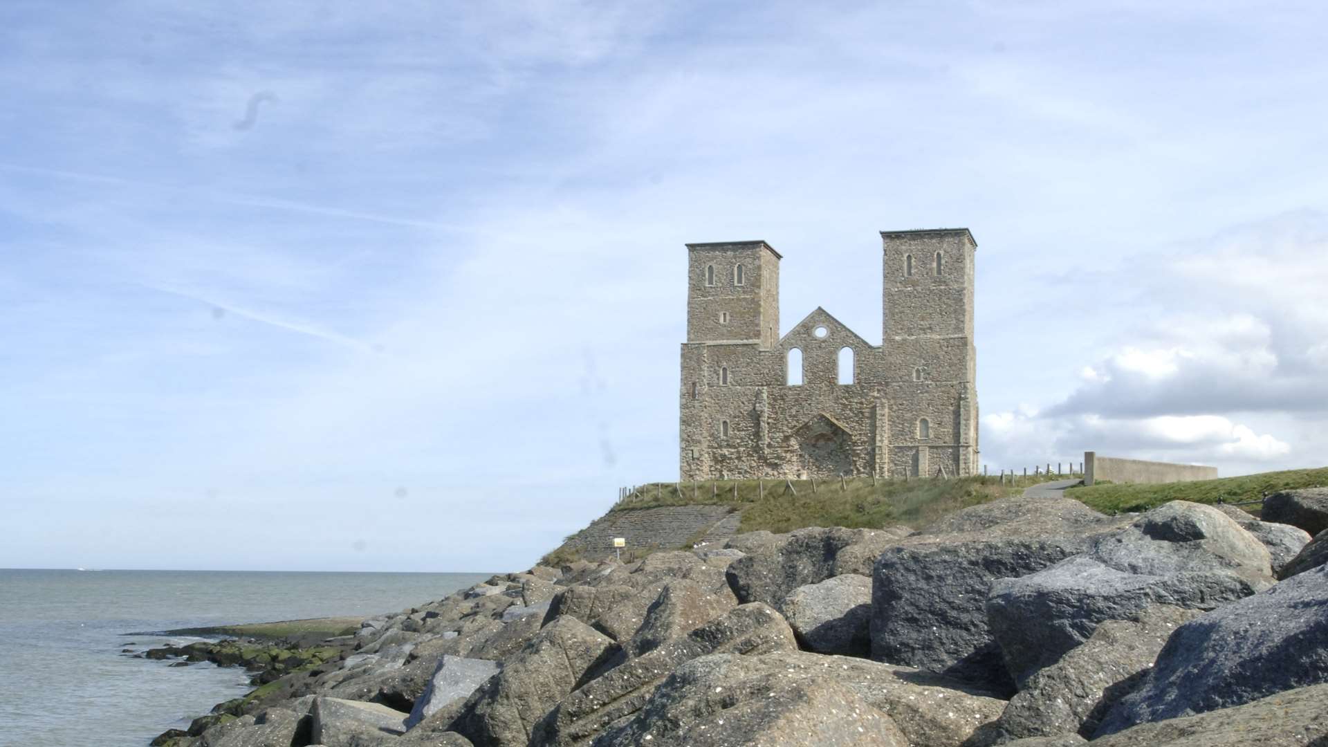 The dominating Reculver Towers