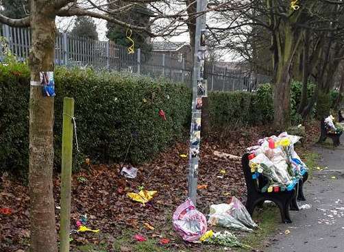The aftermath of Luna's birthday tributes after vandals had trashed it. Picture: Lianne Fitzpatrick
