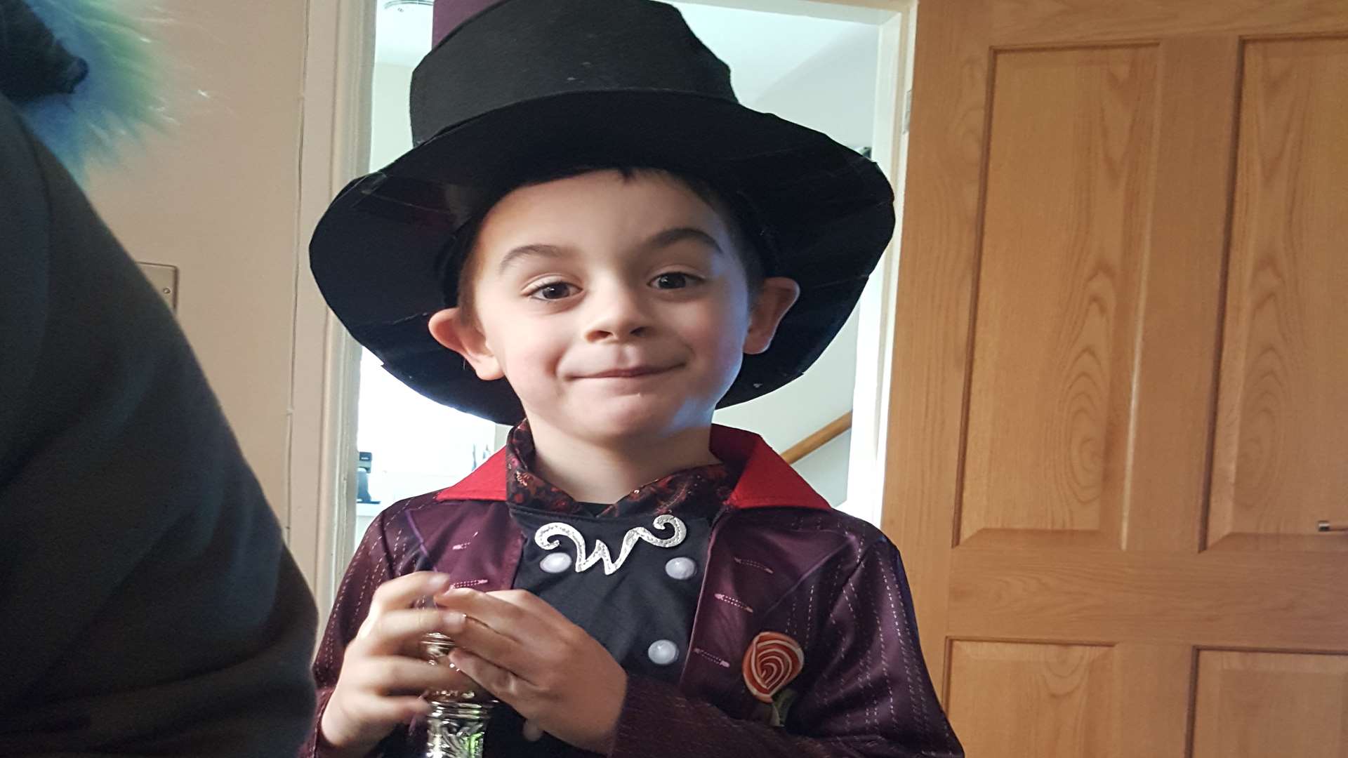 Seth Davey dressed as Willy Wonka. His school, Callis Grange nursery and infant school in St Peters, broadstairs are honouring Roald Dahl