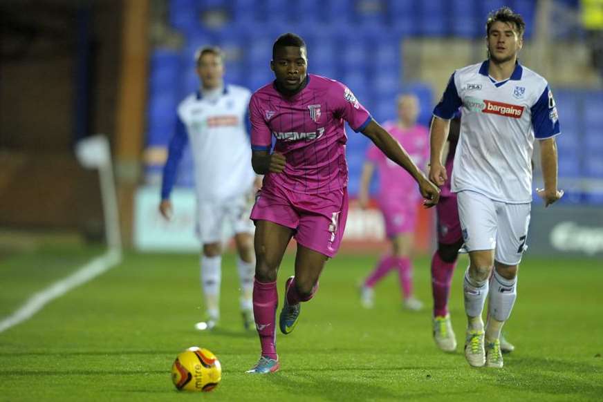 Antonio German on the attack against Tranmere Picture: Barry Goodwin