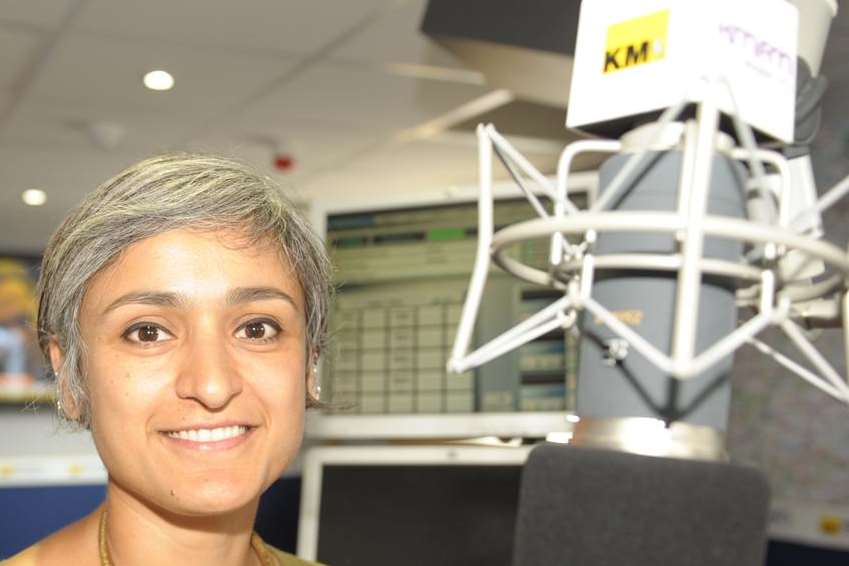 Chetna Makan, of the Great British Bake Off, during a recent visit to the kmfm studios