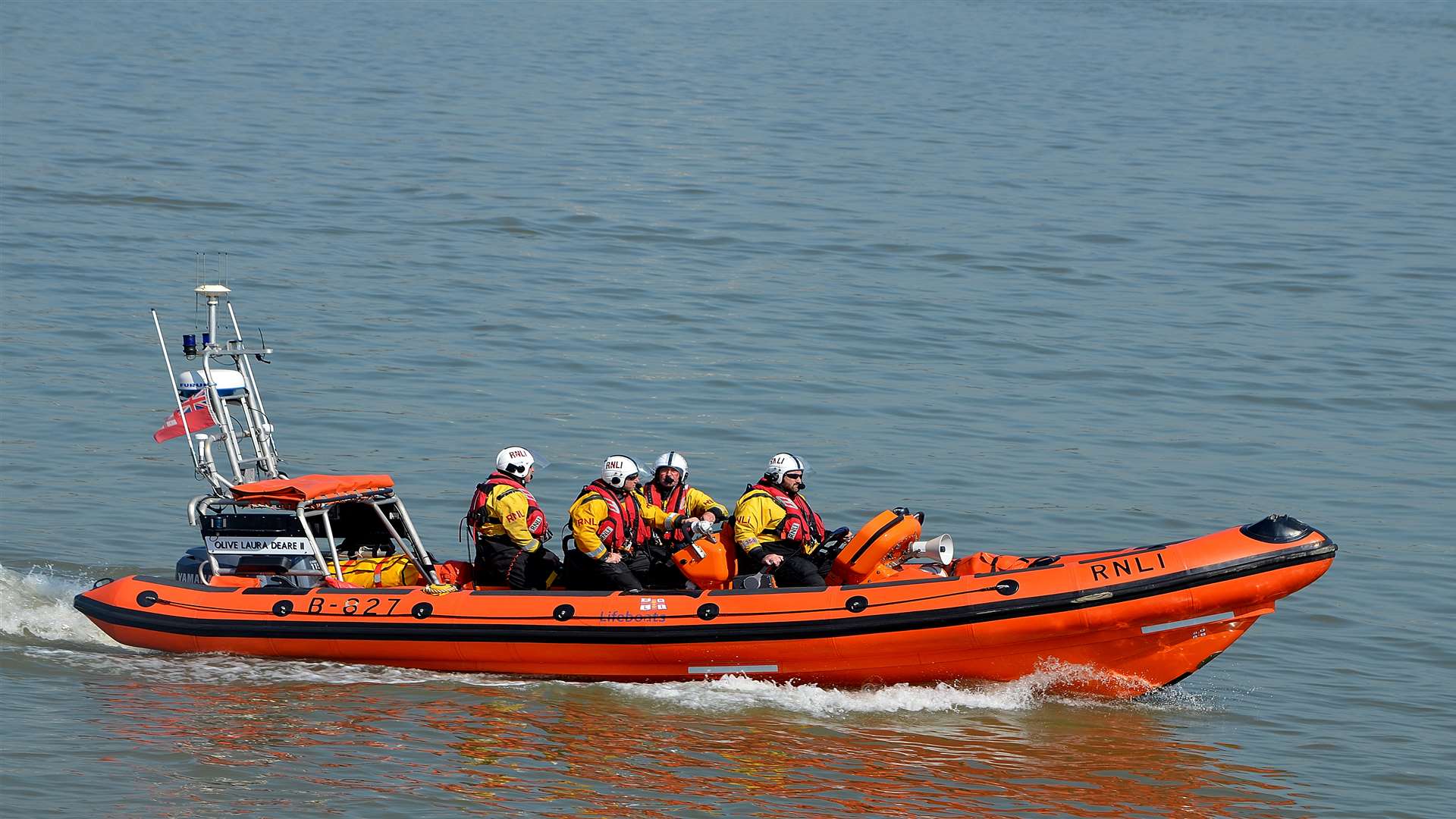 The Gravesend RNLI crew on the water this morning. Picture by Jason Arthur.