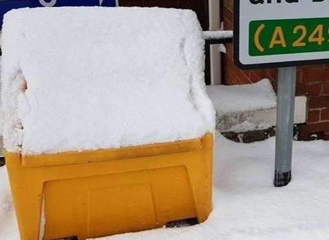Snow joke: empty grit bins. Picture: Cameron Beart