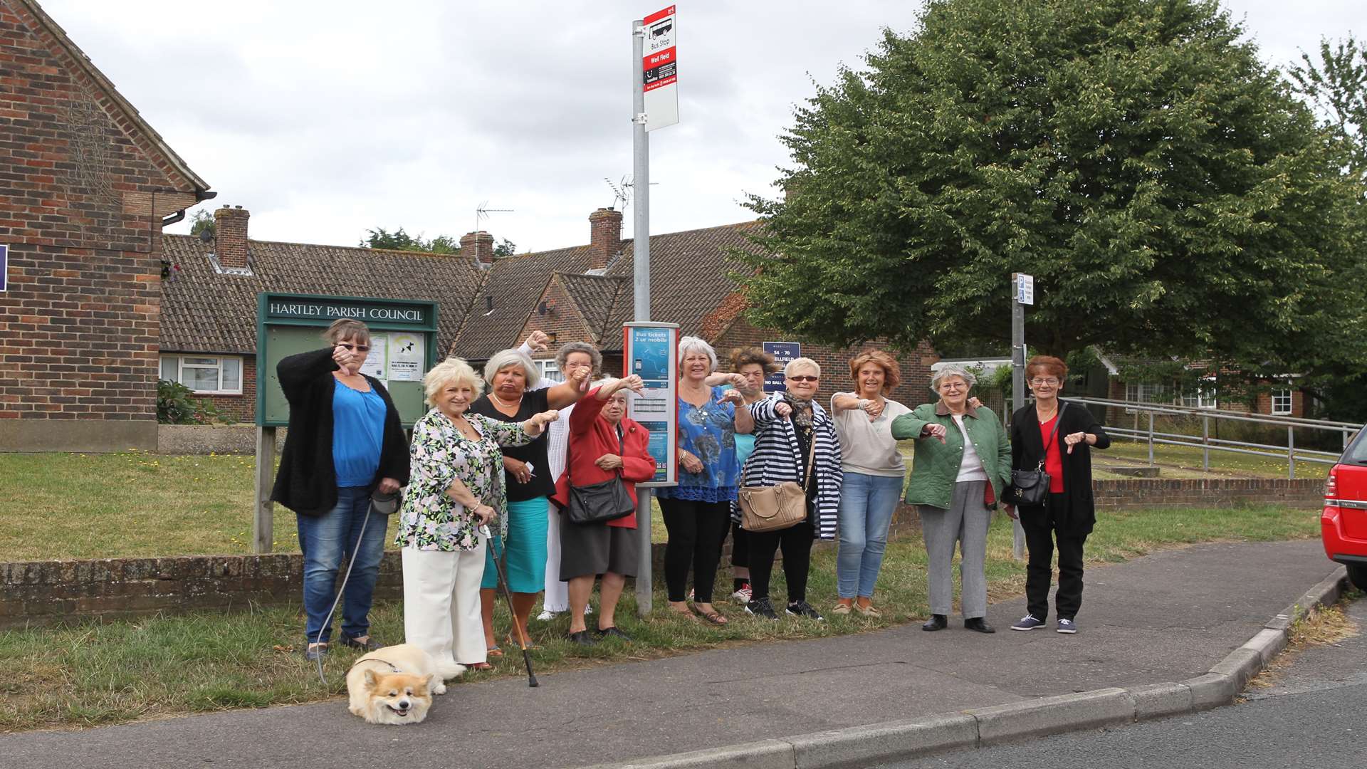 Elderly residents of Wellfield in Hartley are not happy about fewer buses stopping outside their homes