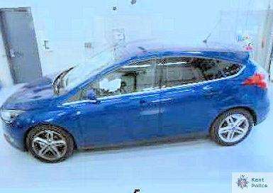 The Ford Focus used during the attack. Picture: Kent Police (2841679)
