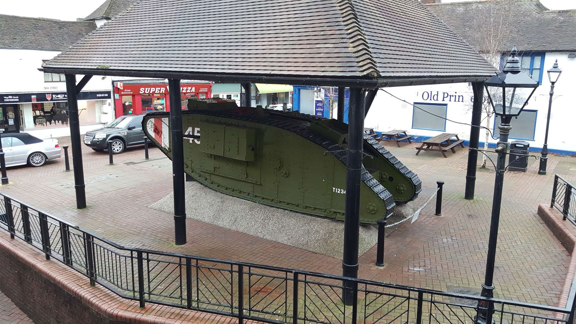 The tank resides under a specially made shelter, however this is not enough to maintain its condition