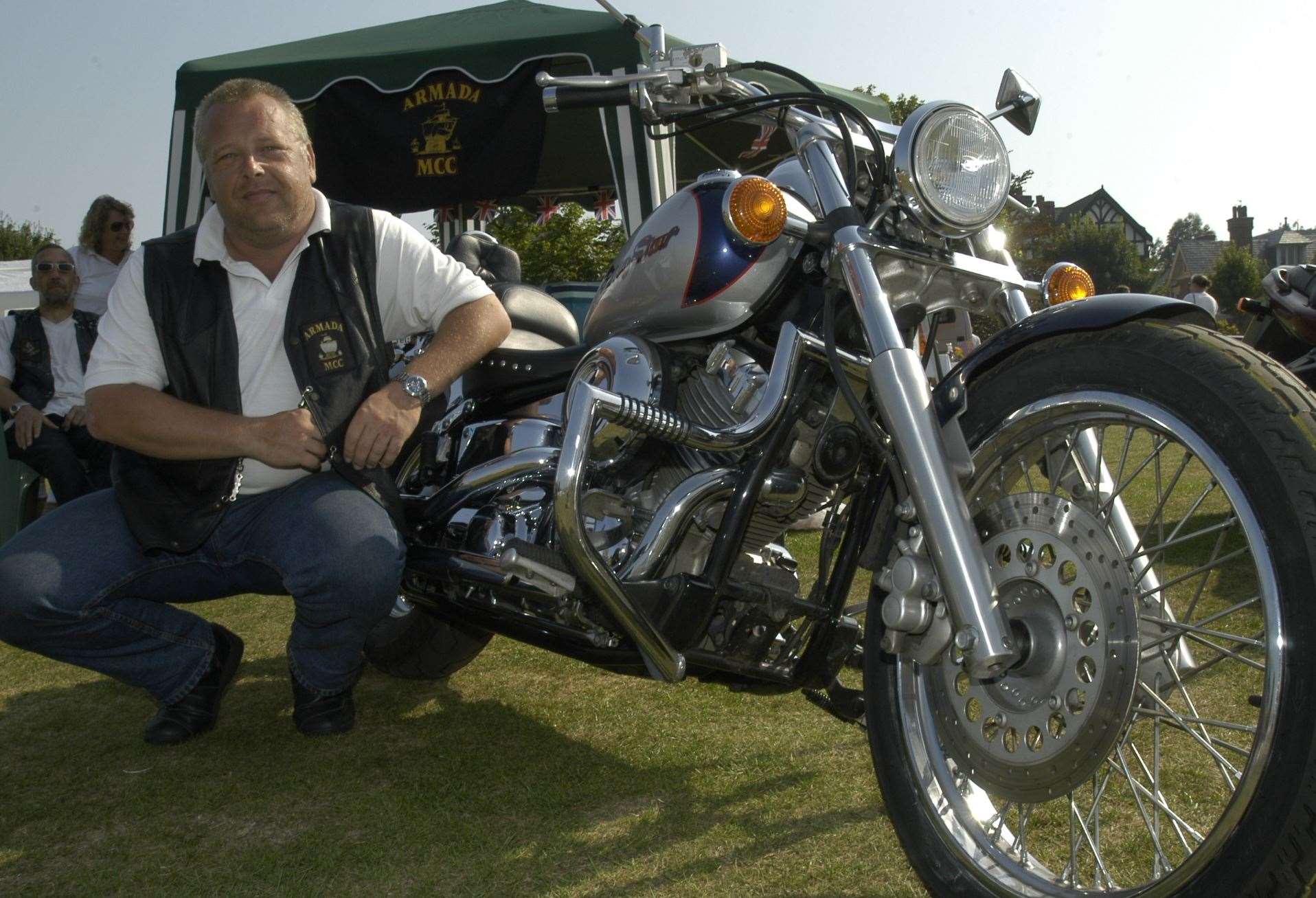 Folkestone Lions Club - Donkey Derby Kurt Stephens - Armada MCC with his motorbike Drag Star (3231234)