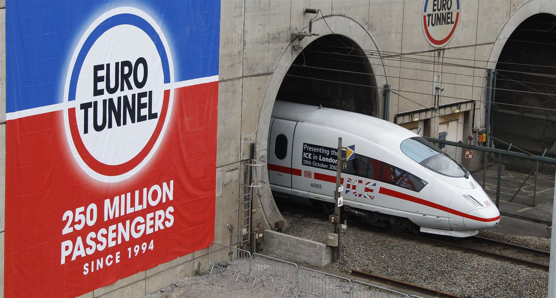 A Deutsche Bahn train passing through the Tunnel in 2010. Picture: John Keefe