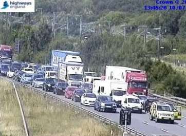 Traffic has been held on the M20