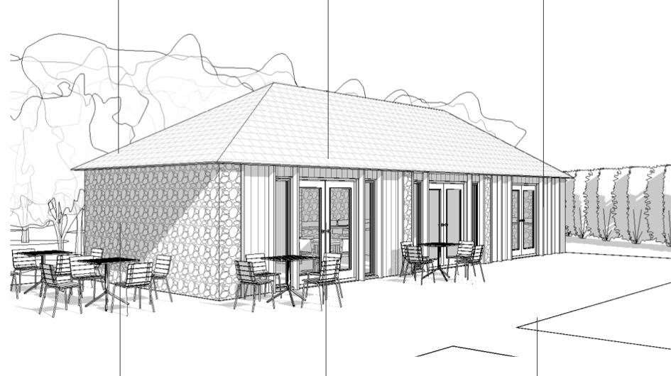 Plans for a cafe and florist at Vinters Park Crematorium have been revealed. Picture: MBC/GDM Architects