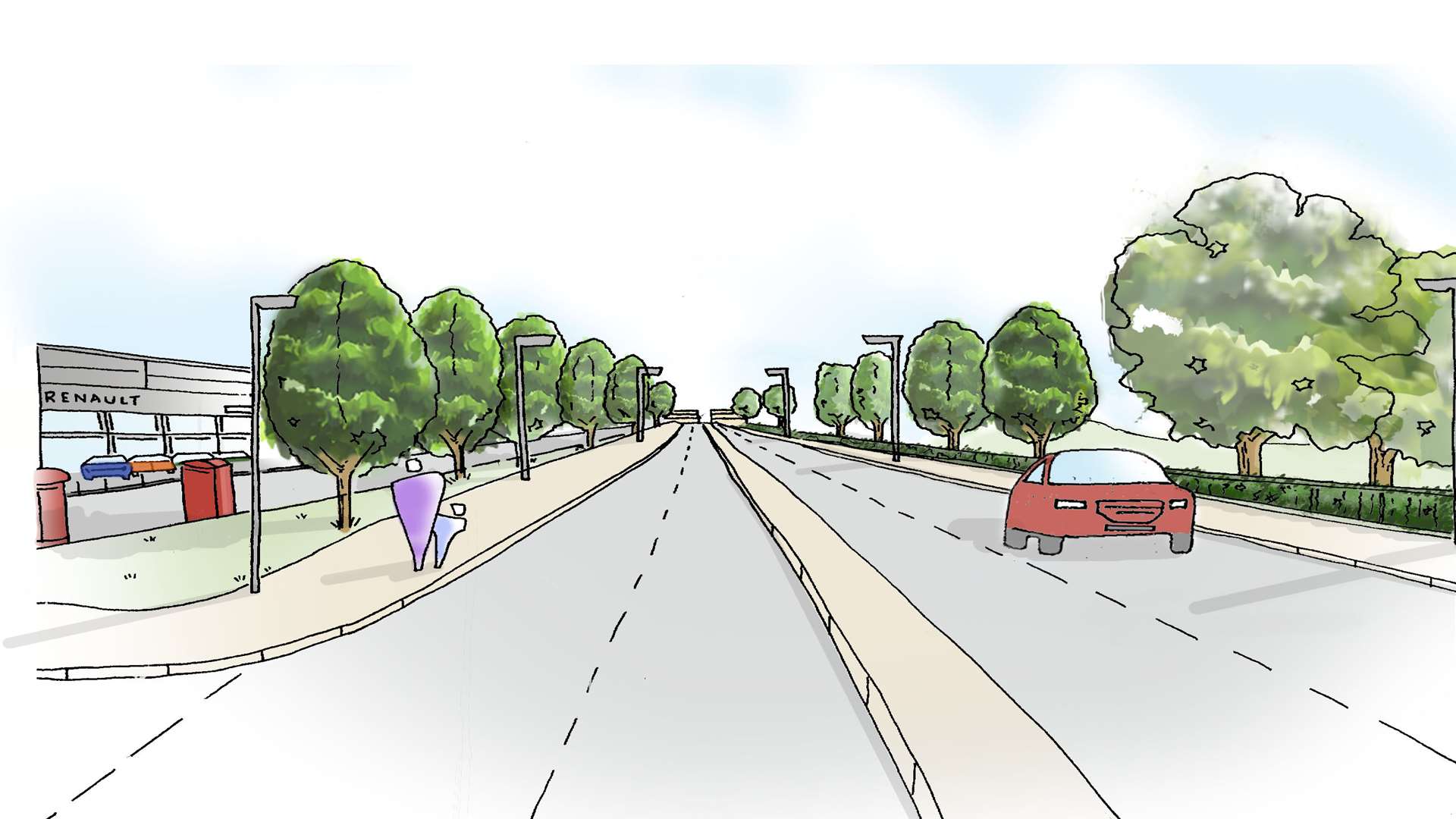 An artist's impression of the new Chart Road