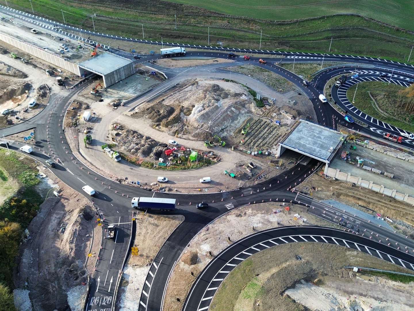 The Stockbury flyover project pictured in November 2023. Picture: Josh Thomas