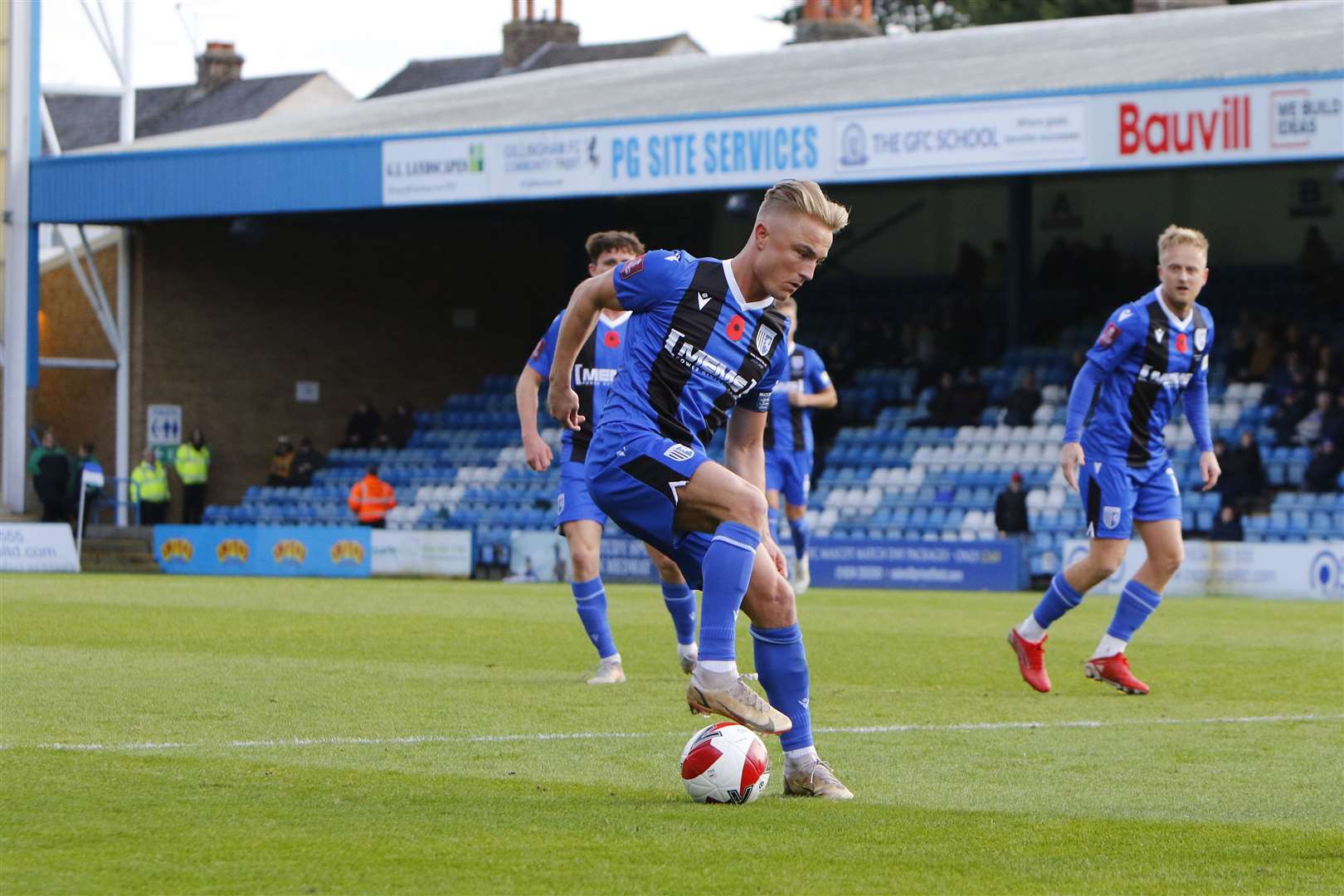 Kyle Dempsey on the ball for Gillingham Picture: Andy Jones