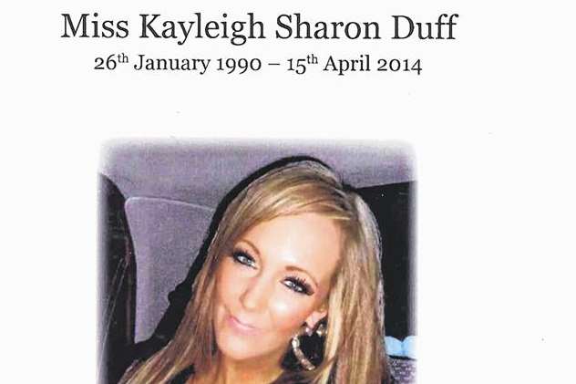 The order of service at the funeral of Kayleigh Duff