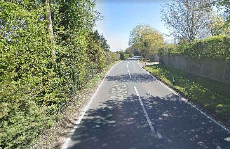 An elderly woman died after a crash on the A262 Goudhurst Road. Picture: Google