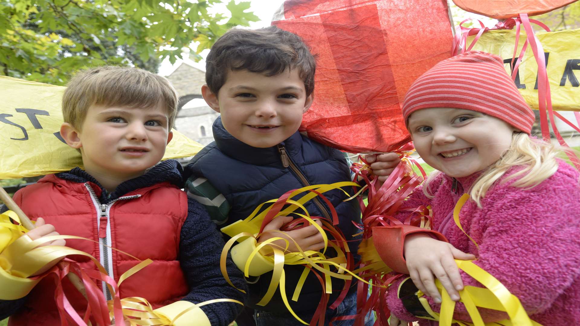Oliver, Joseph and Rosie at last year's festival Picture: Chris Davey