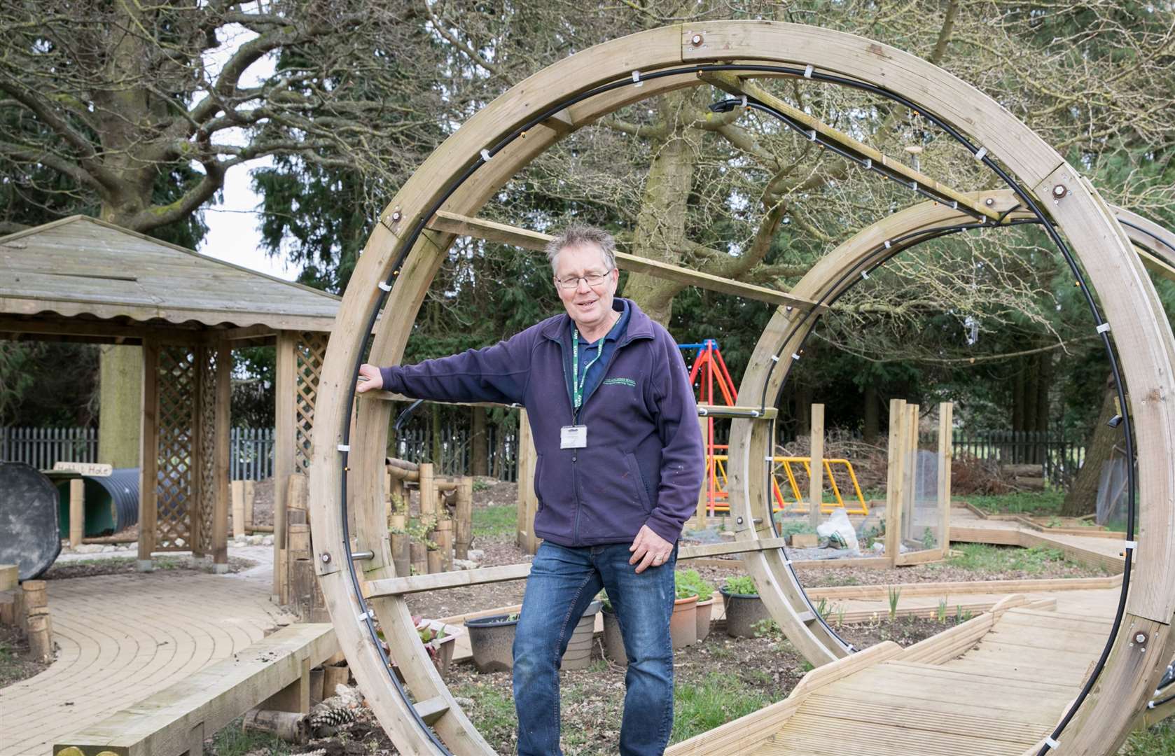 Paul Atkinson, head of horticulture, in the sensory garden Picture: Matthew Walker