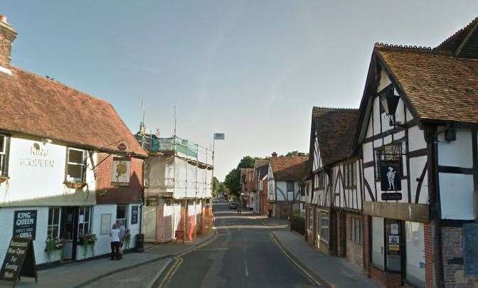 The attack was reported in Edenbridge High Street. Photo: Google