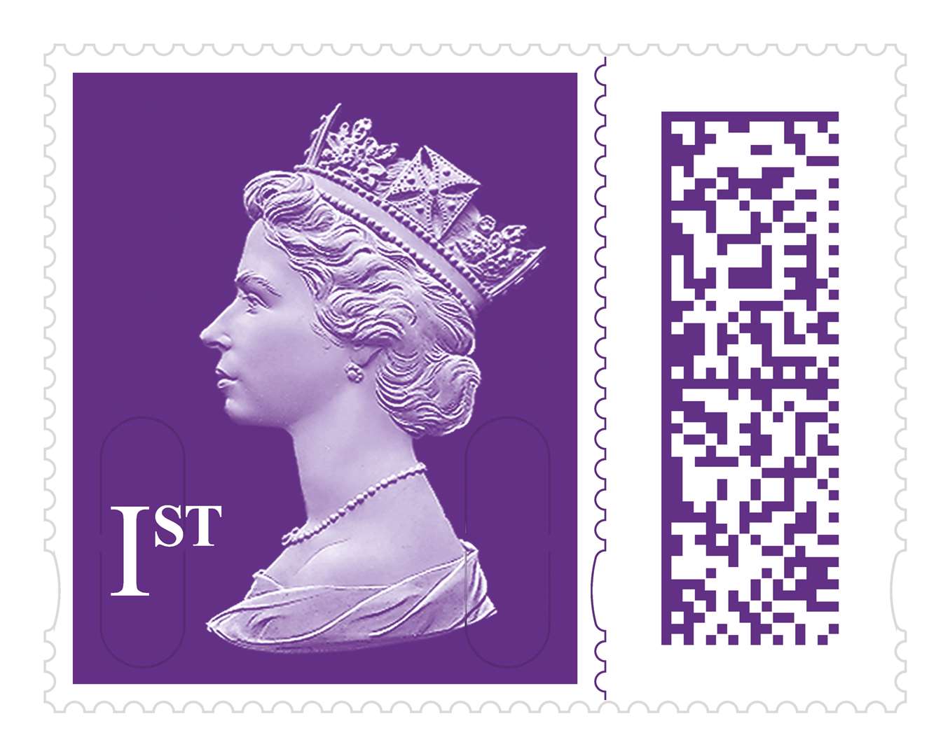 New stamps now carry a digital barcode. Image: Royal Mail.