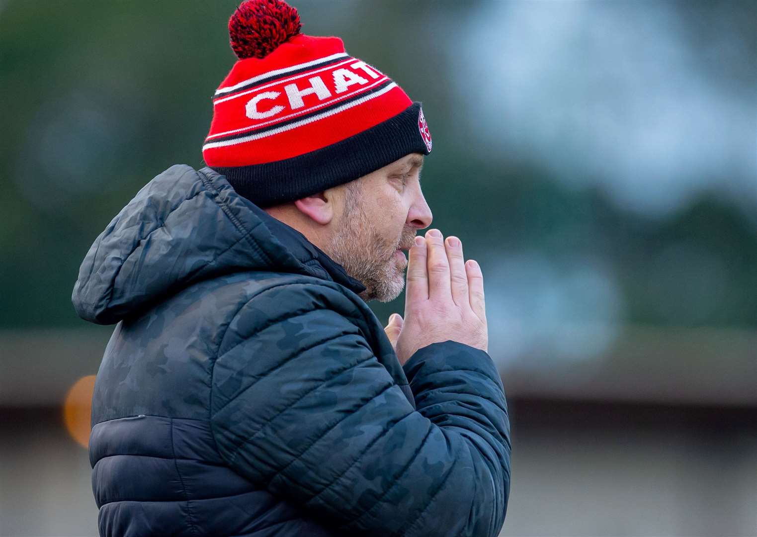 Chatham Town boss Kevin Hake expecting a tough match against Ashford United tonight Picture: Ian Scammell
