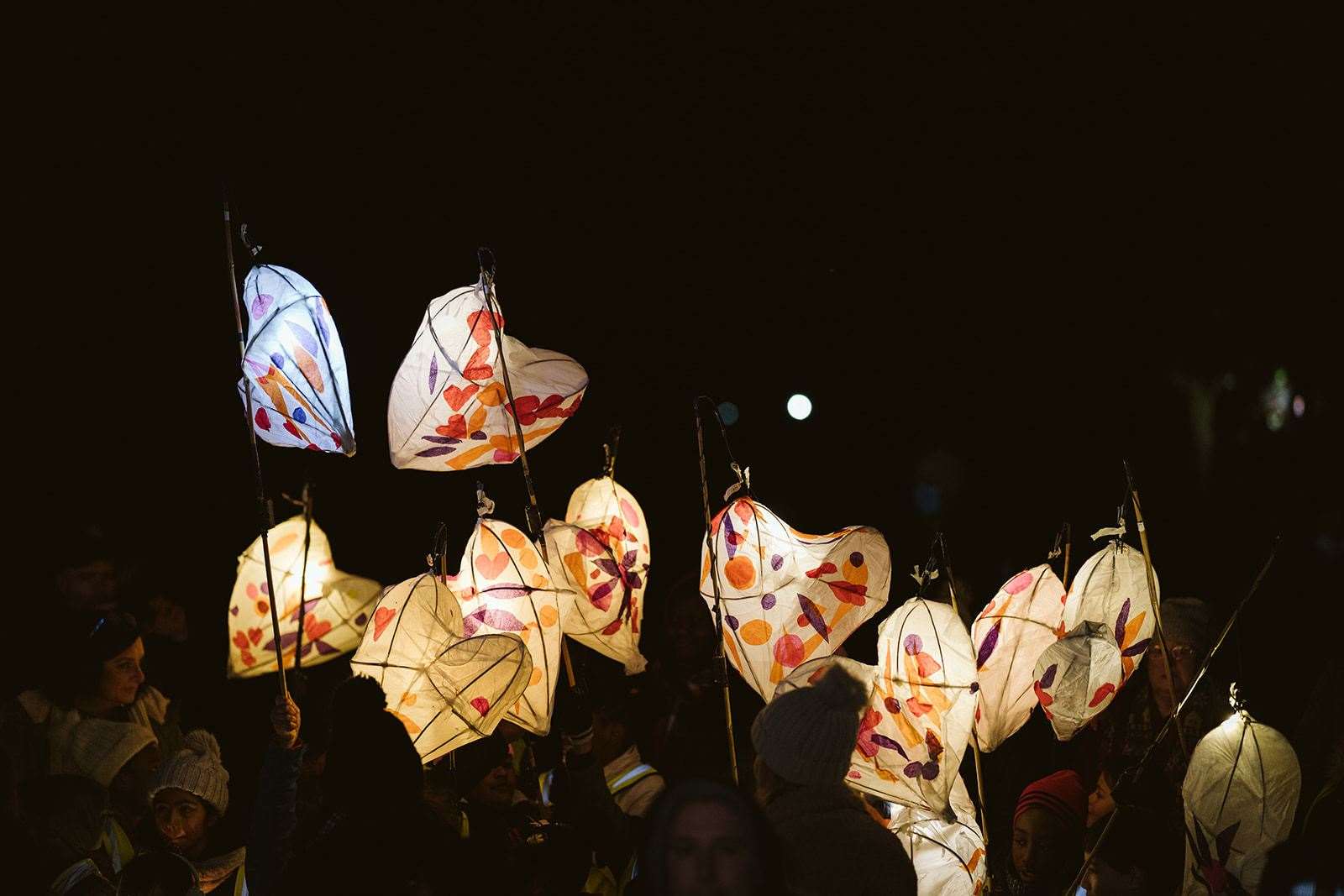 Lanterns were seen at the parade some made by school children. Picture: Cohesion Plus