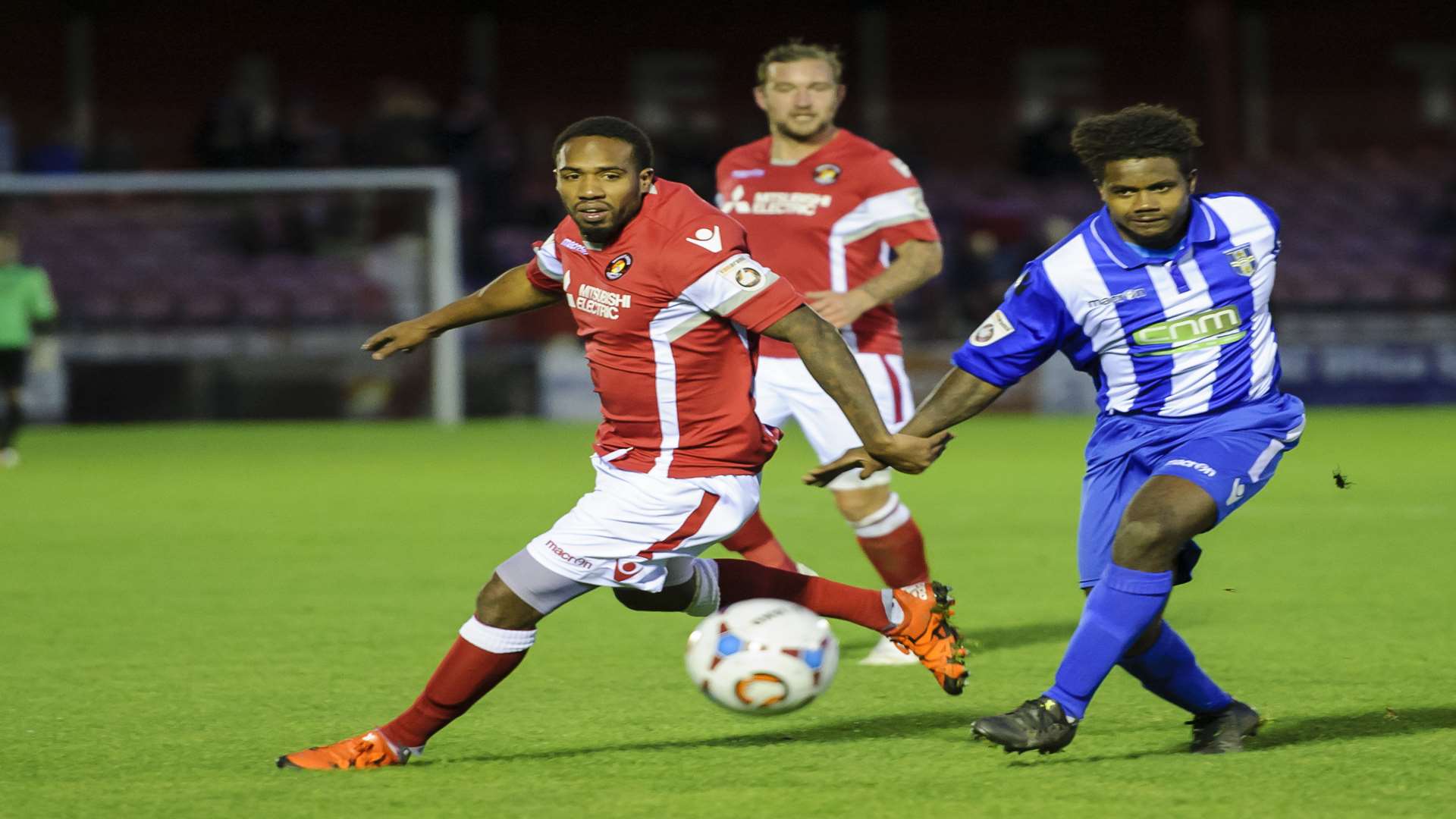 Aiden Palmer's only appearance for Ebbsfleet this season was against Bishop's Stortford Picture: Andy Payton
