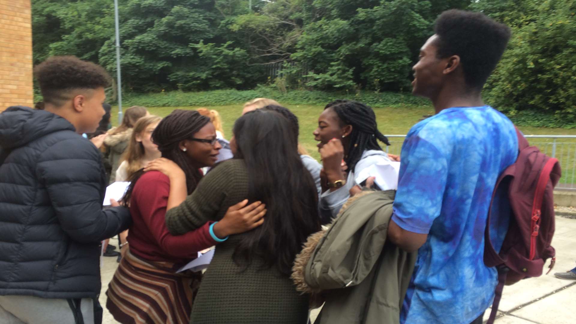 Pupils hear news of their results at St John's