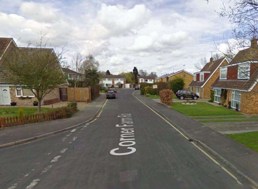 A woman was freed from a car which had crashed into a house in Corner Farm Road, Staplehurst. Picture: Google Maps