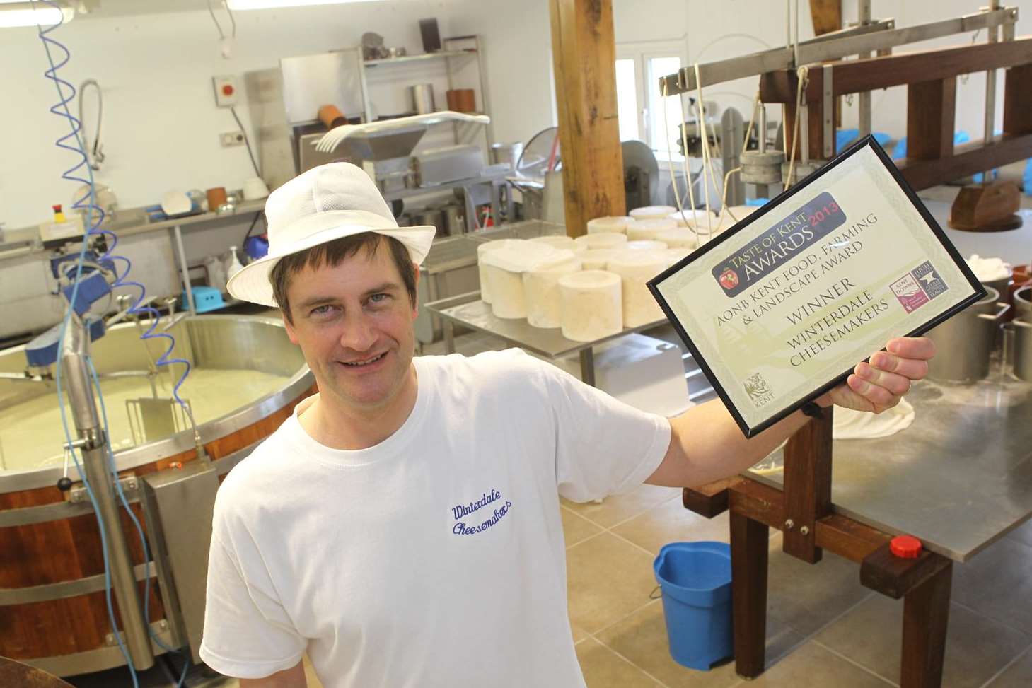 Robin Betts, owner of Winterdale Cheesemakers in Wrotham, is a former award winner