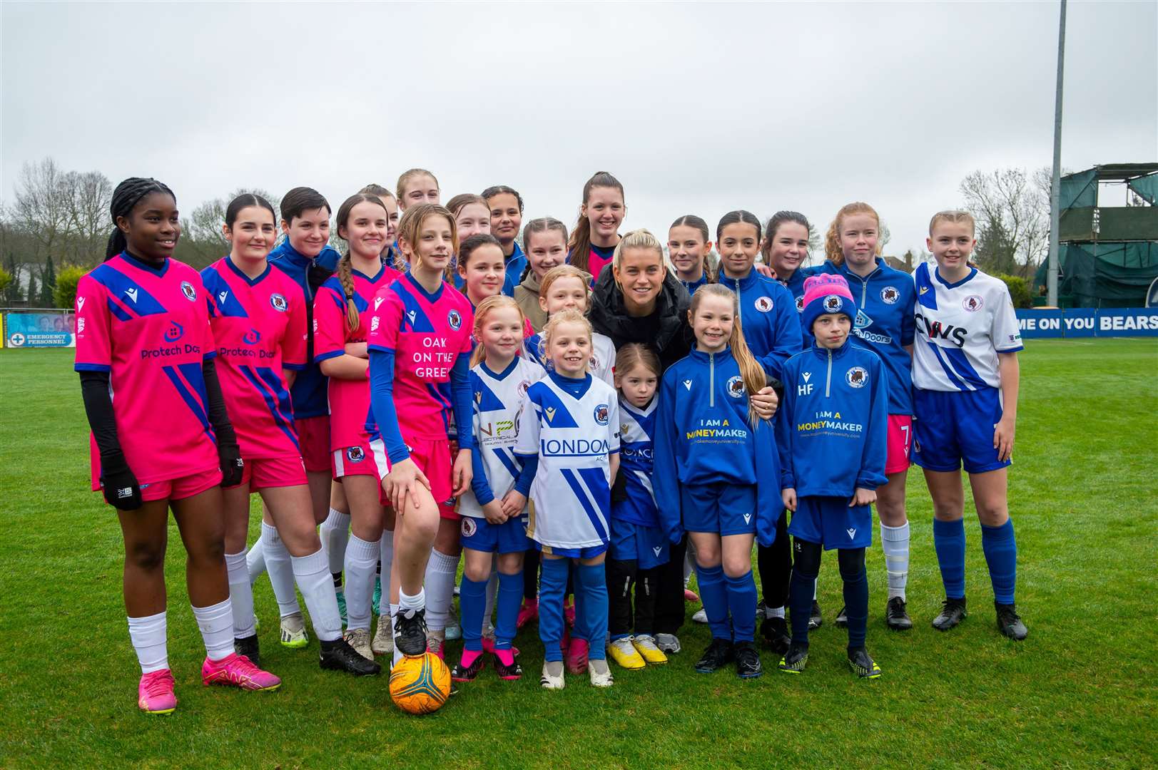 Alessia Russo with youngsters at Bearsted FC. Picture: Ian Scammell