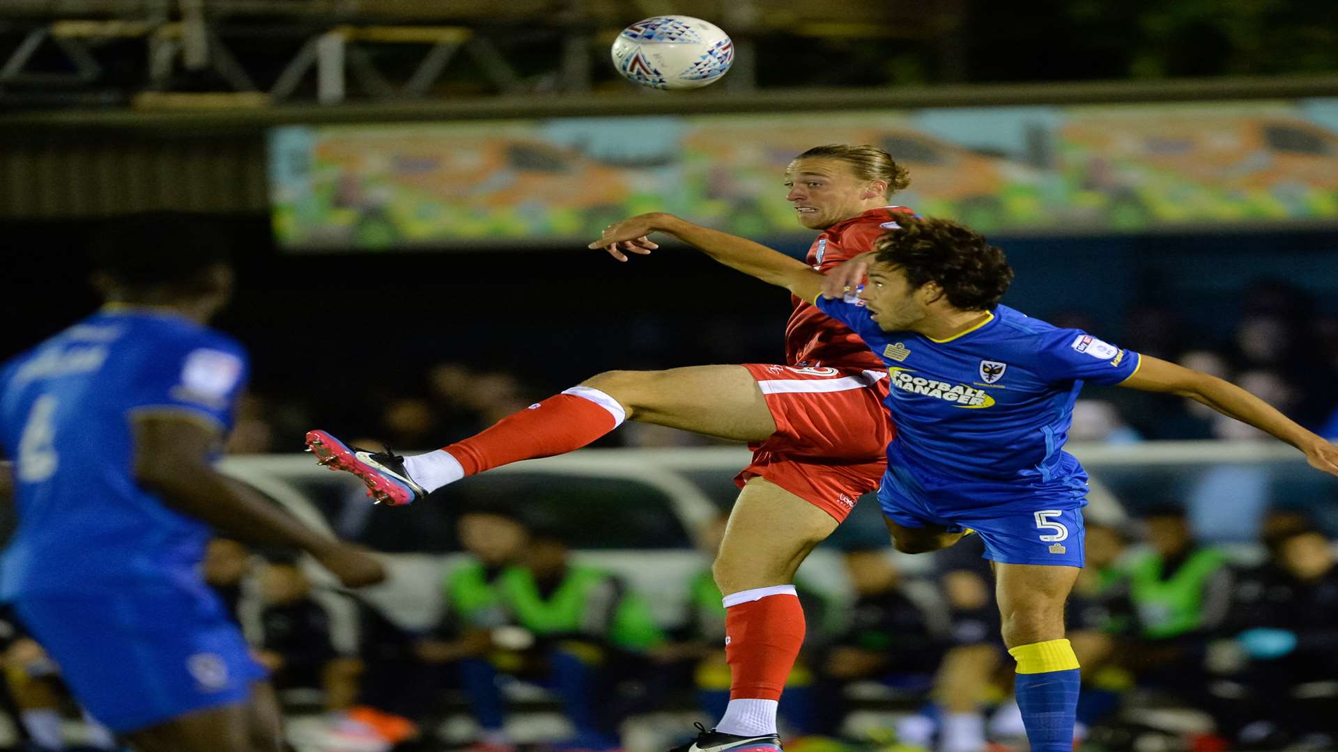 Tom Eaves and Will Nightingale do aerial battle Picture: Ady Kerry