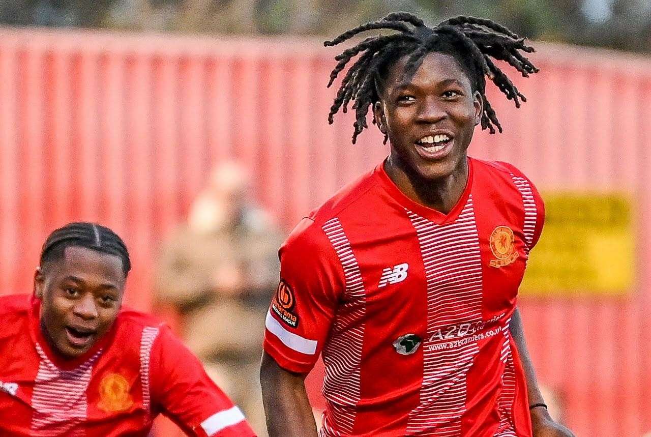 Welling United's young forward David Kamara has attracted interest from Gillingham Picture: Dave Budden