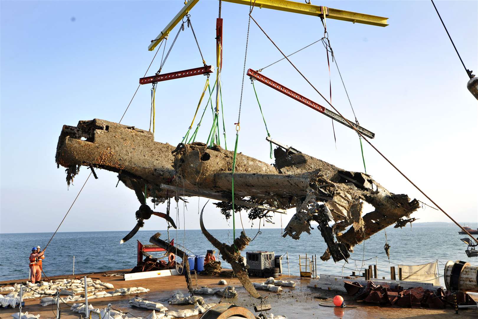 A rare intact Dornier 17 bomber was salvaged from the Goodwin Sands. Picture: Trustees of the Royal Air Force Museum