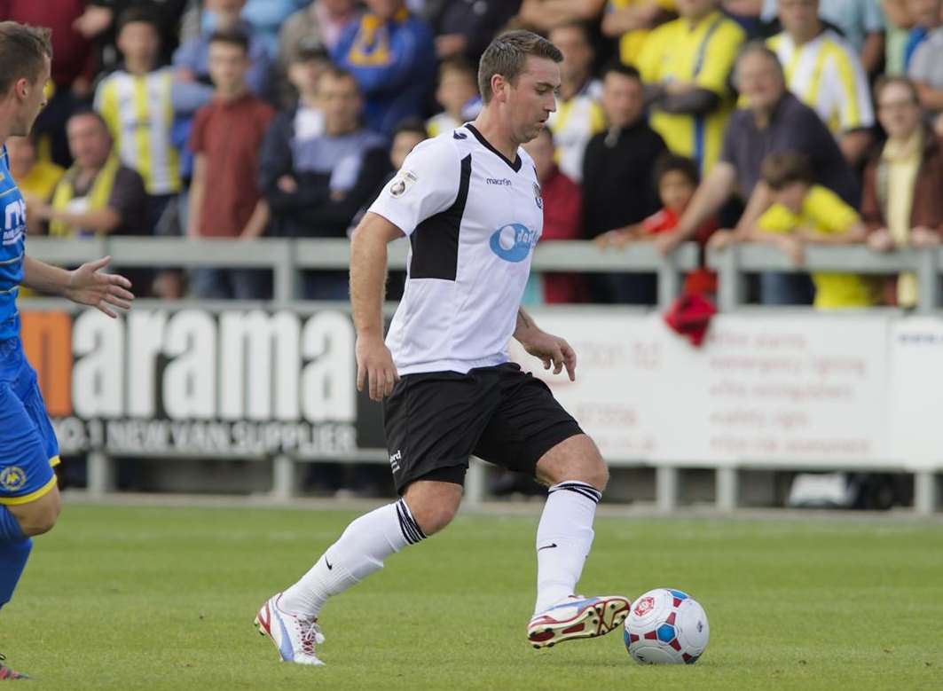 Dartford's Peter Sweeney on the ball against Torquay Picture: Andy Payton