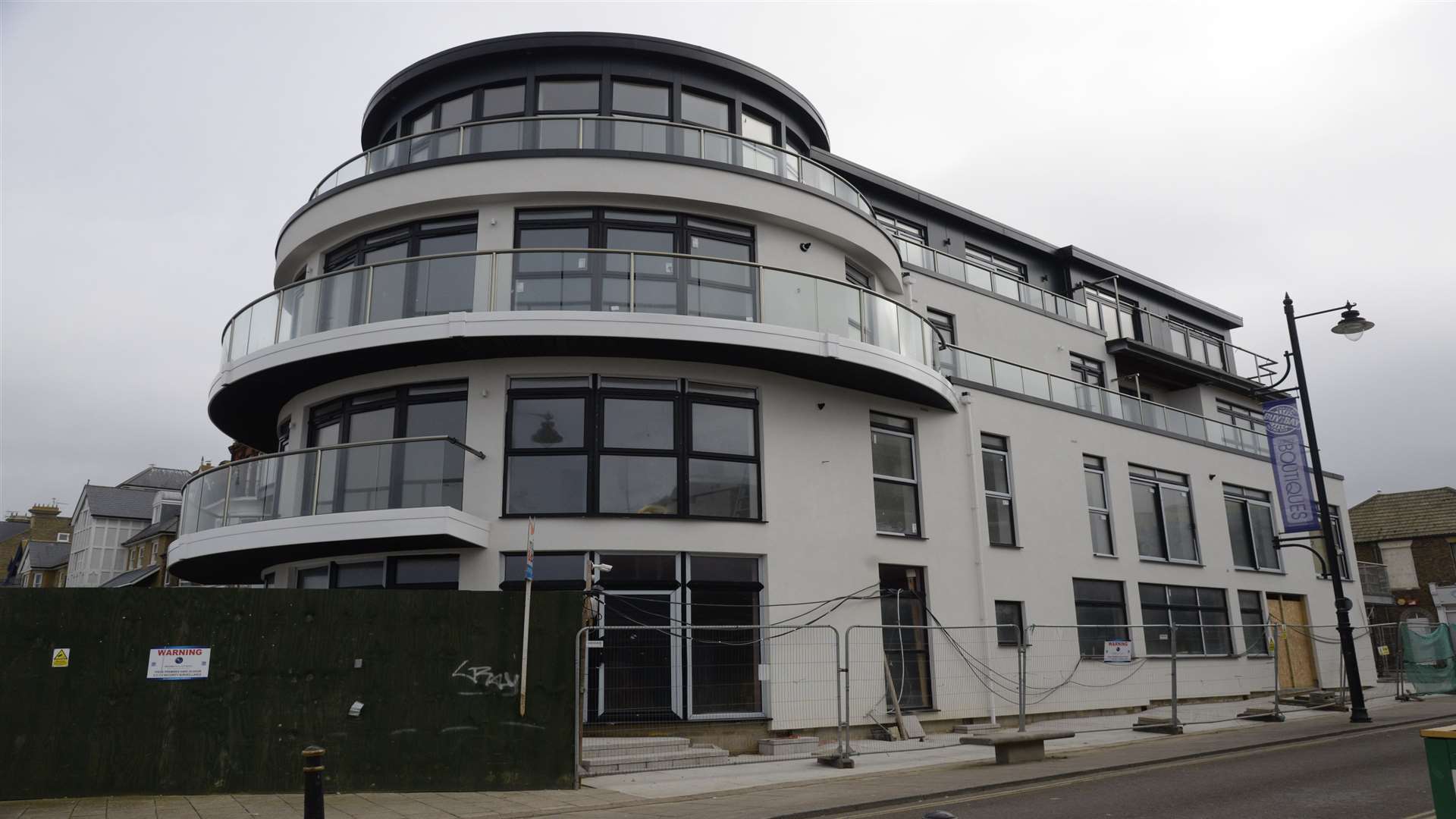 The new seafront apartments still await their first occupants