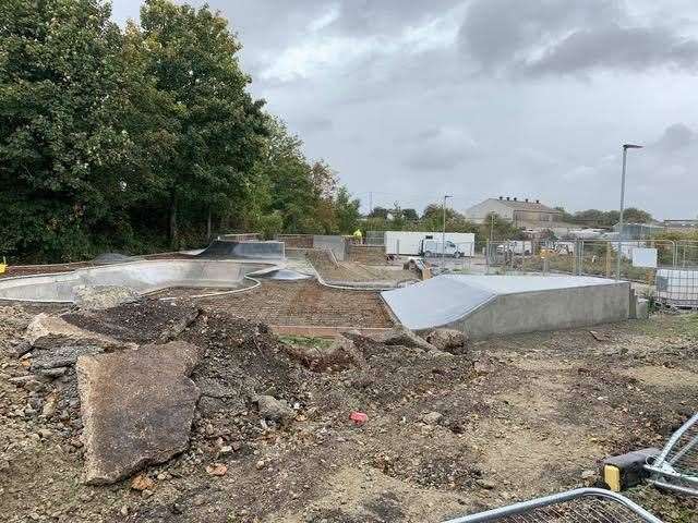 Sittingbourne's new skatepark is hoped to open by the end of 2019