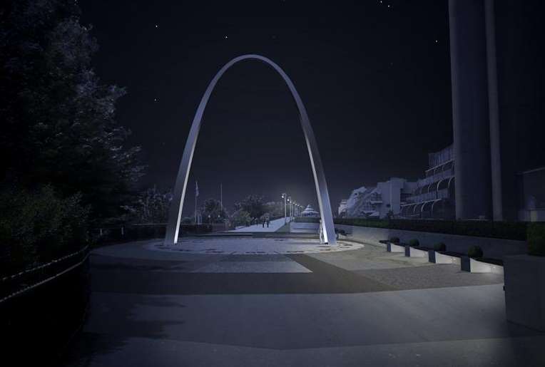 Artist's impressions of the First World War commemorative arch in Folkestone