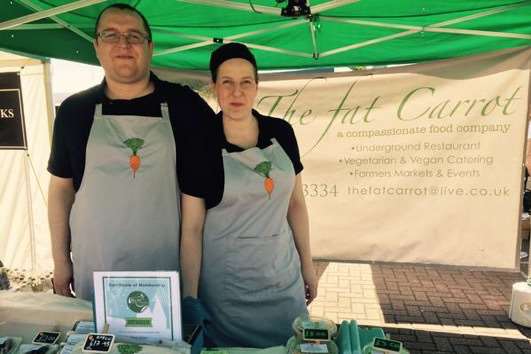 Jane Apps from the Fat Carrot with partner Arran Osborn