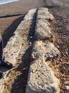 This slipway has been uncovered on Deal beach