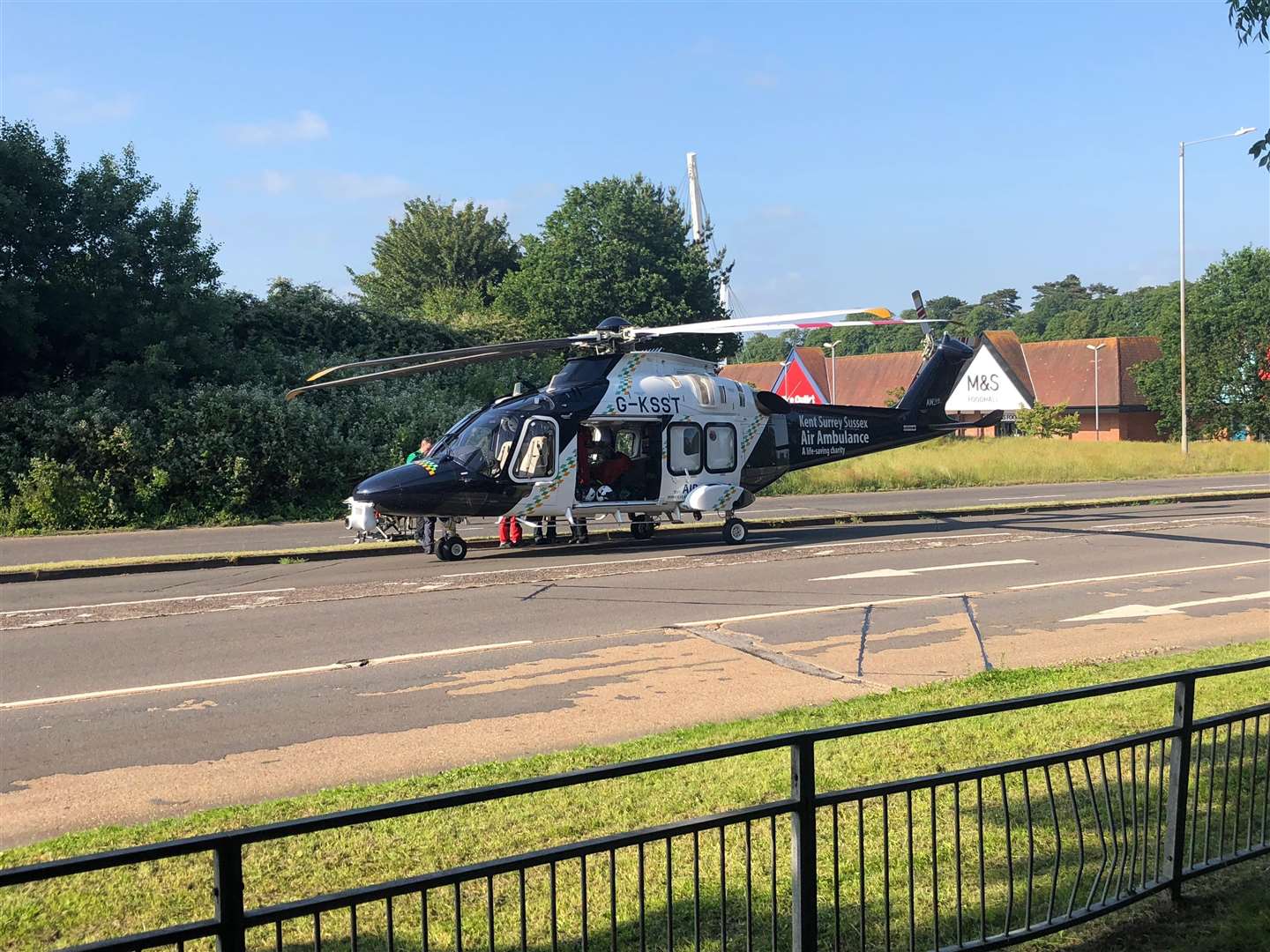 Steve Salter captured these pictures of the scene at Sainsbury's when the air ambulance came to assist (2462482)