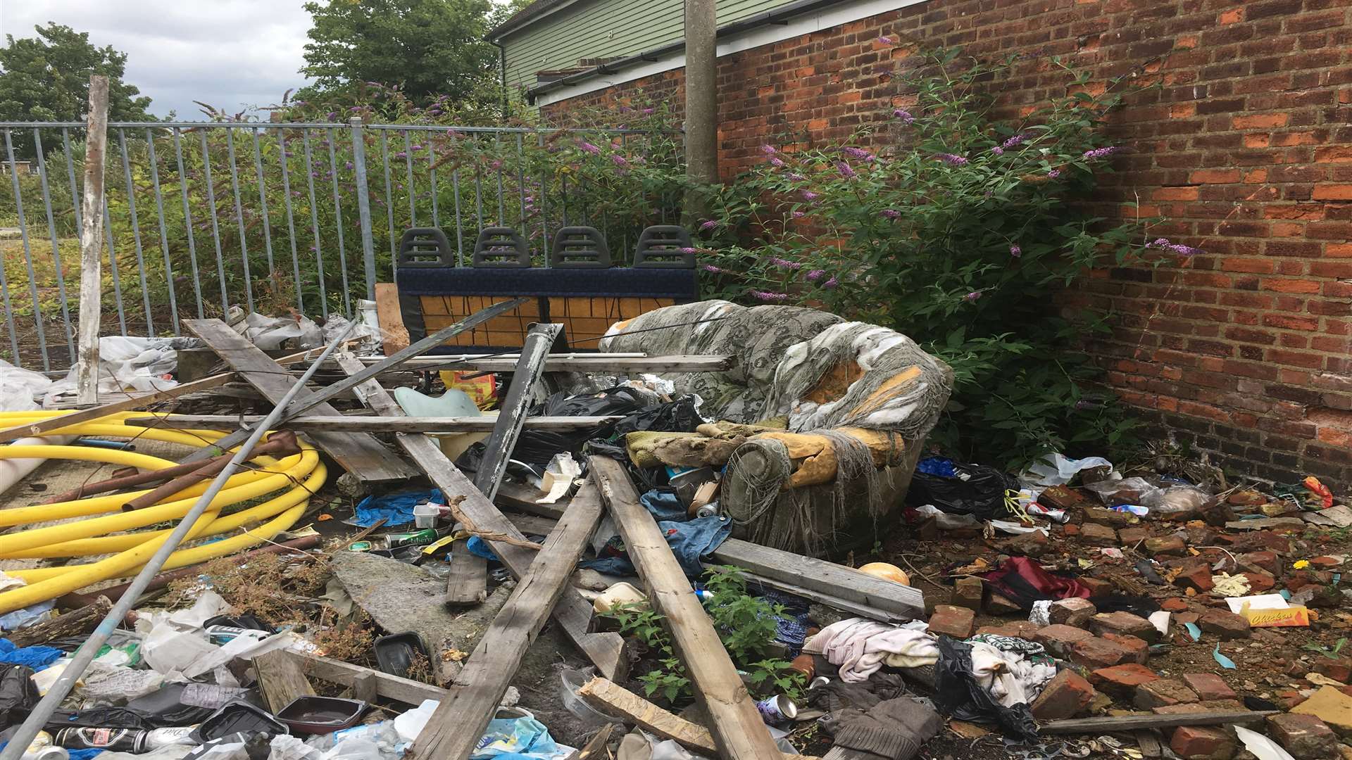The rubbish in East Street, Sittingbourne