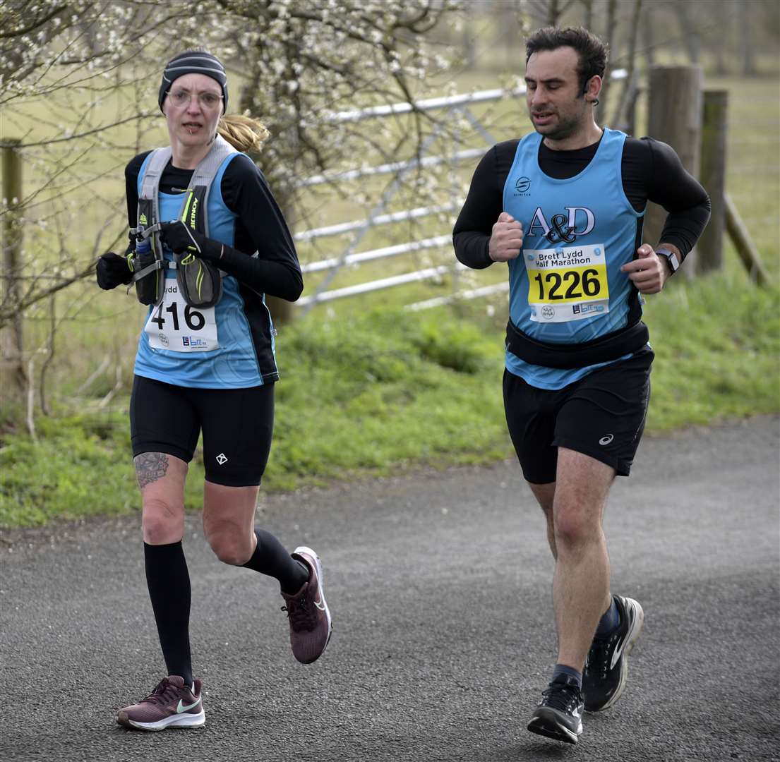 Ashford & District Road Running Club's Lauren Aldred and Chris Field. Picture: Barry Goodwin (62961825)