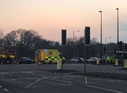 Emergency services were scrambled to the scene. Picture: @VictoriaBowen