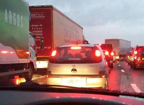 Miles of queues following Thursday's accident. Pic: @jemmafairhay
