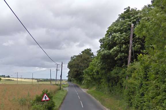 A driver has died following a crash in Sandwich Road, Nonington. Pic: Google