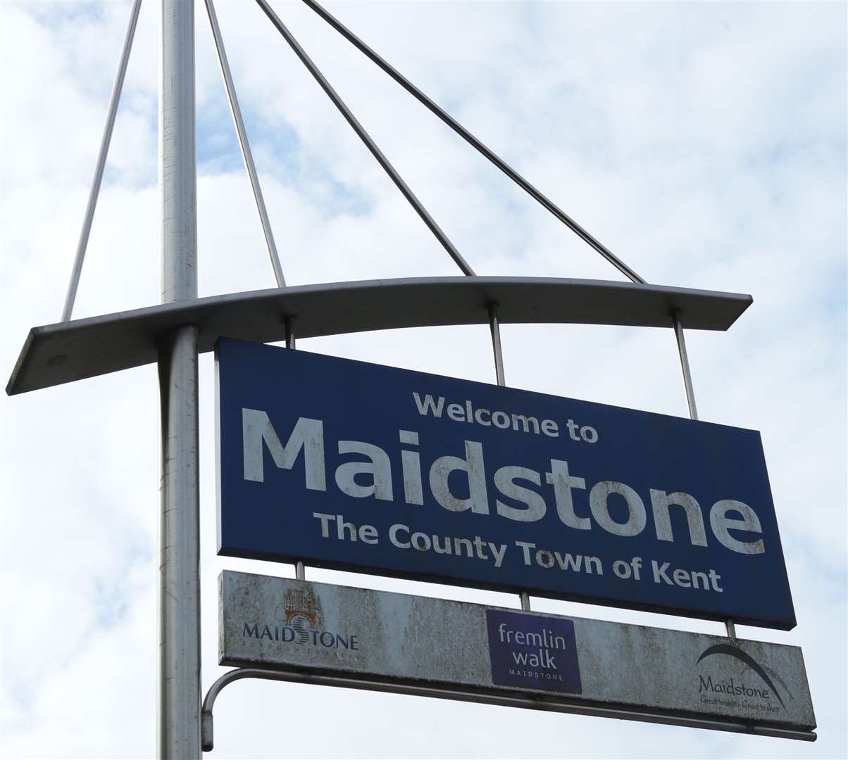 Welcome to Maidstone sign in London Road. Picture: Martin Apps
