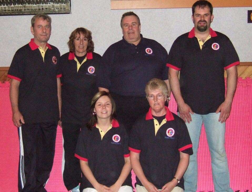 Roger Wilkes, second from the right, with members of the English team that travelled to New Zealand 2006