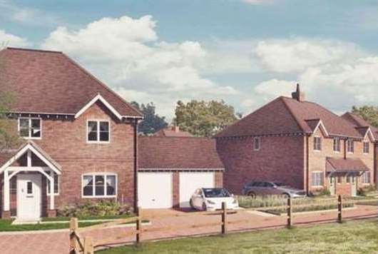 How the approved 25 houses to be built on the land west of School Lane in Newington could look