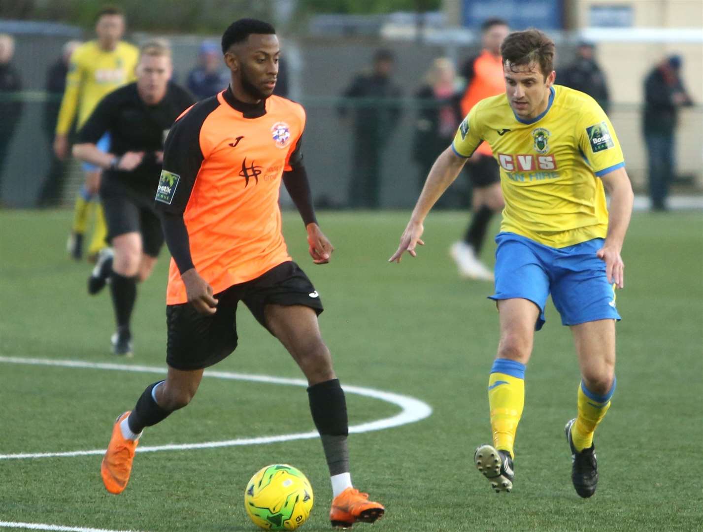 Tonbridge took the game to Haringey in the first half. Picture: David Couldridge